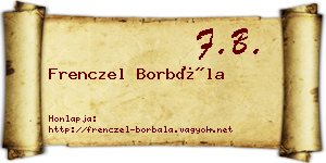 Frenczel Borbála névjegykártya