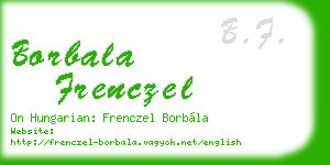 borbala frenczel business card